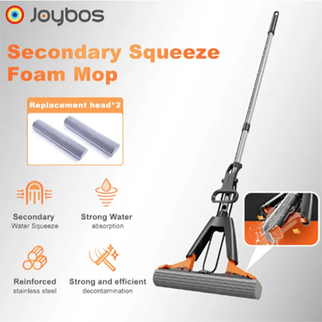 Joybos® Rapidsqueeze mop Extended water squeezer High-quality water-absorbing mop head