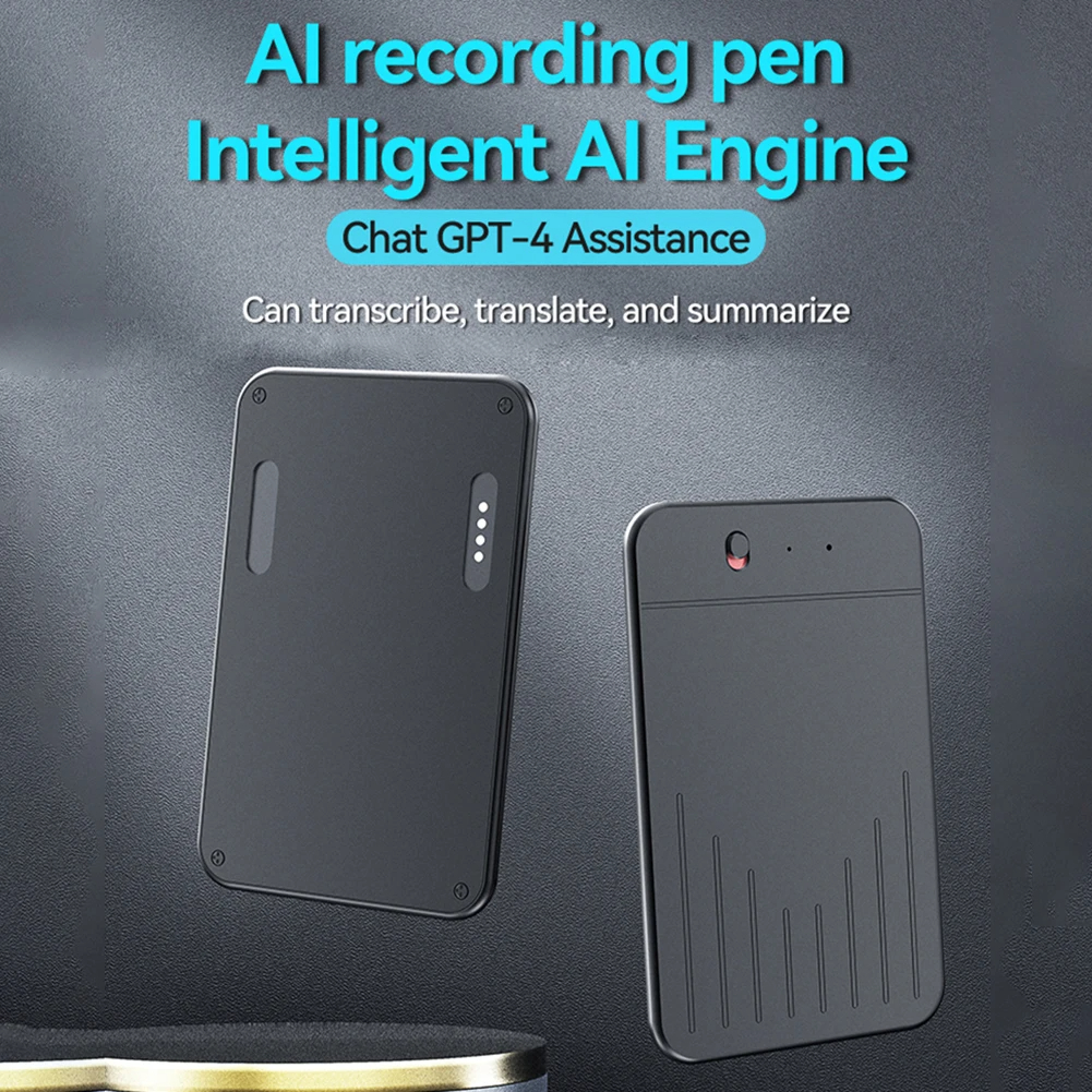 New AI Voice Recorder APP Control AI Notetaking Device translation Summarization with ChatGPT Sound Recorder Support 80+ Languages
