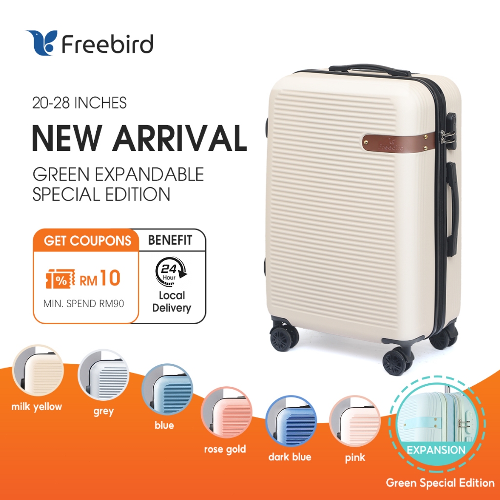 Freebird Top quality 20/24/28inch luggage bag travel beg bagasi murah travel luggage abs+pc 行李箱 旅行箱