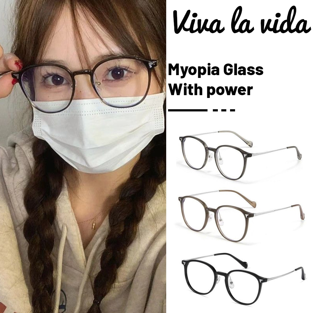 【-0°~-6.0°】Myopia Nearsighted Anti Blue Light Glasses with power spek mata Anti Radiation Eyeglass New Fashion safety Reading Glasses For man and women Unisex L2