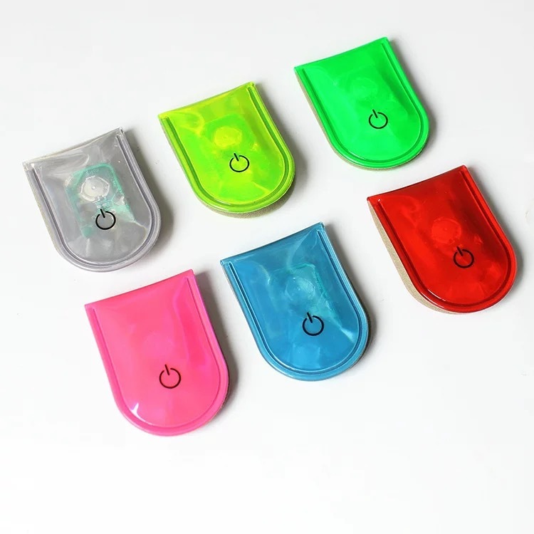 LED Safety Light Outdoor Sports Reflective Magnetic Clip On Strobe Running Walking Bike Cycling Warning Reflector Warning Clip