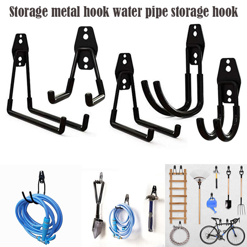 5 Size Heavy Duty Metal Hook Garage Organizer Wall Mount Anti-Slip Bike Ladder Hook Garden Tool Storage Hook