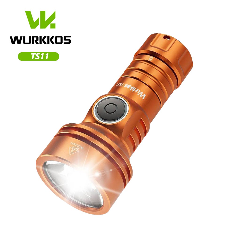 Wurkkos TS11 Mini 18350 Flashlight USB C Rechargeable EDC SFT40 Torch Powerful 2000LM RGB Auxiliary IP68 Waterproof Anduril 2.0