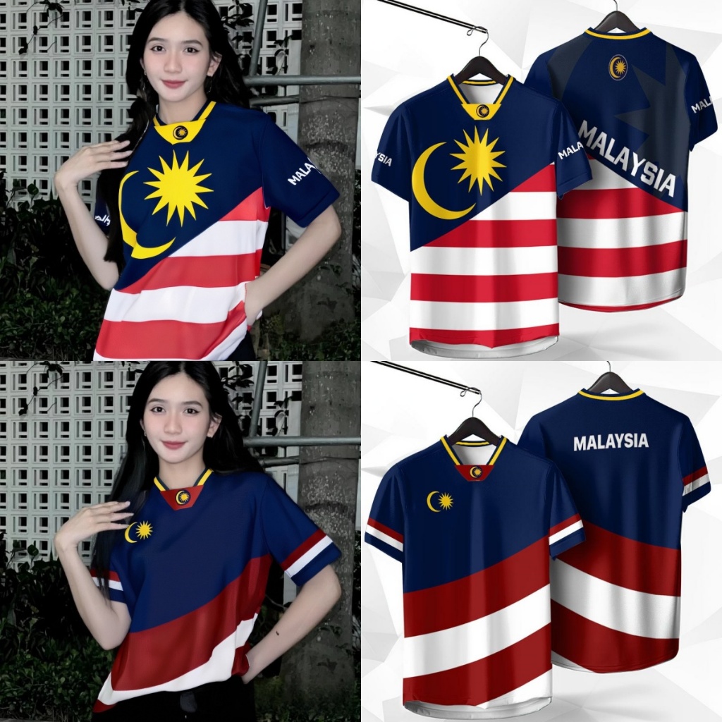 2025 Malaysia Independence Day Merdeka Jersey Viral Unisex 68th Malaysia Jersey Baju Lelaki Outdoor Sport Football Shirt Bola Lengan Pendek Quick Dry Sport T-Shirt