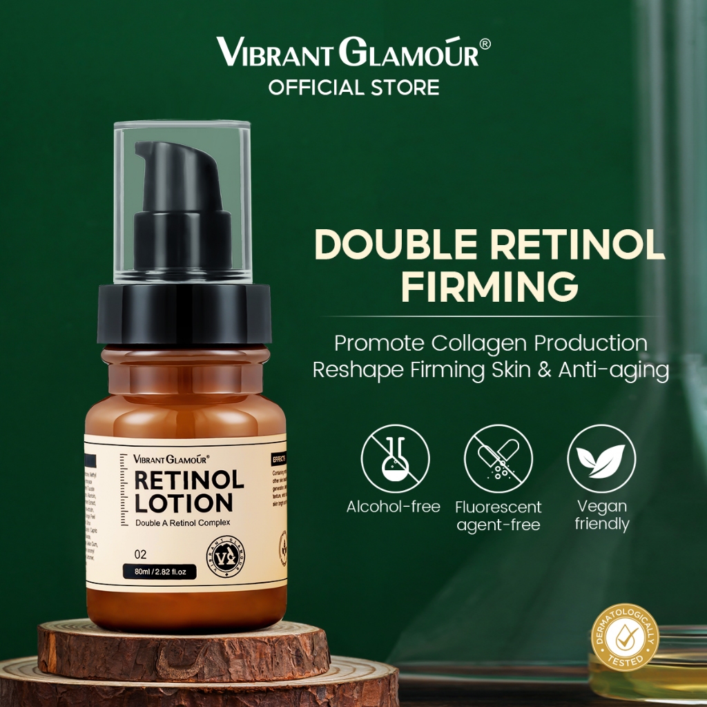 VIBRANT GLAMOUR Retinol Lotion Anti Aging Firming Remove Wrinkle Fade Fine Lines Moisturizing