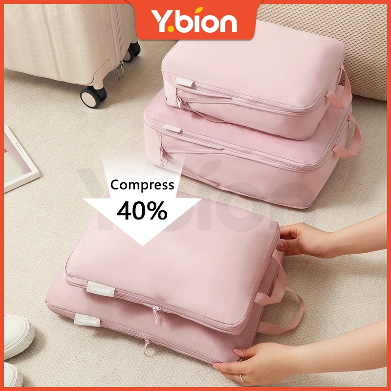 MY Stock Compression Packing Cubes Set, Waterproof Oxford Fabric Luggage Organizers for Travel, Backpacking & Family Trips, Suitcase Storage Solution