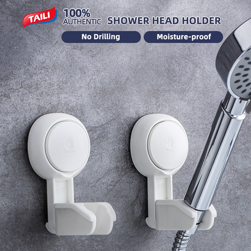 TAILI shower head bracket No Drill Rain shower head Holder Removable Adjustable