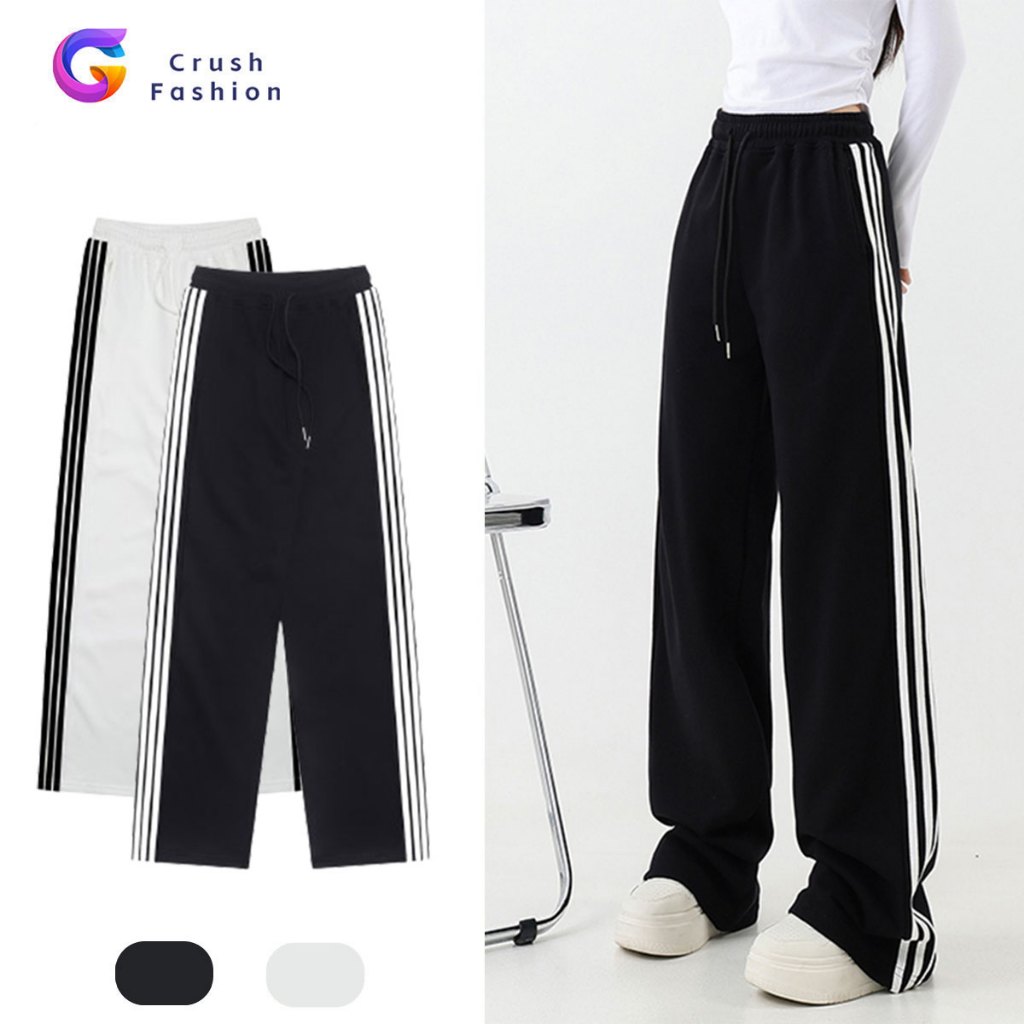 Crush Fashion Women's Sweatpants Pants Women Straight Cut Pants Women's Drapey Slimming Pants