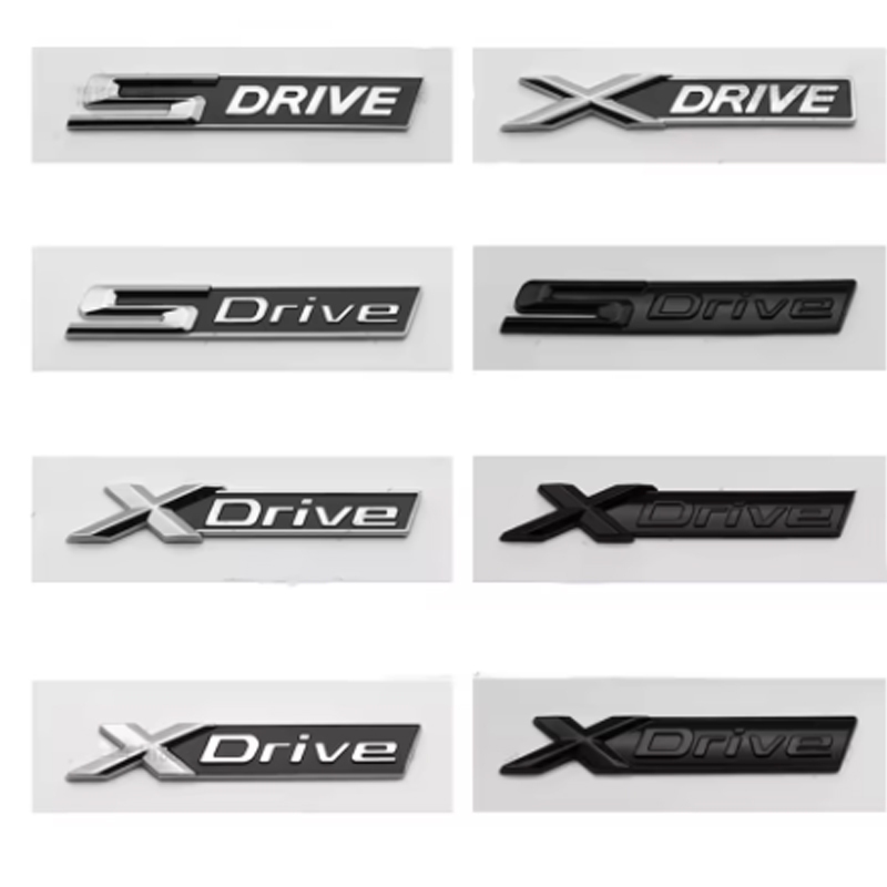 ABS Car Rear Trunk Letters Emblem Badge Fender Side Sticker For BMW XDRIVE SDRIVE 3 5 Series X3 X5 M3 M5 E46 E90 E83 F20 F30