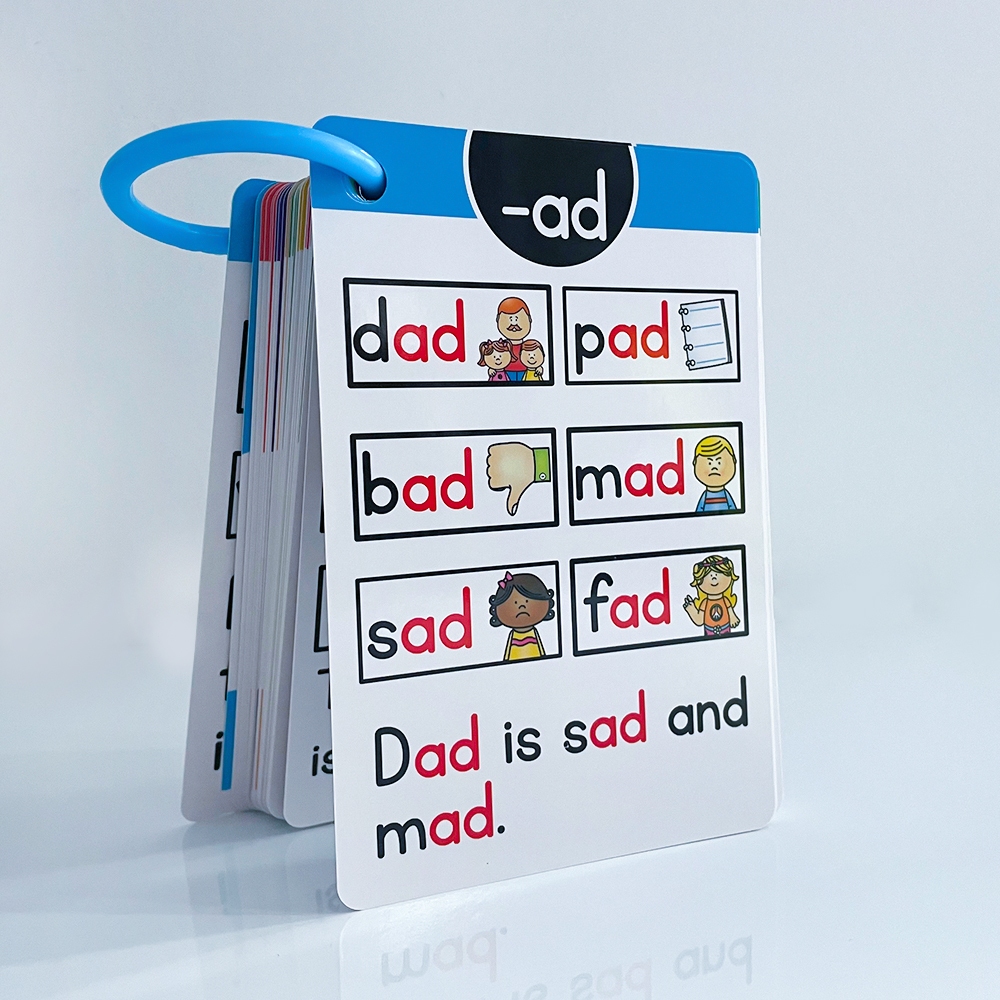 64 Cards I Can Read English Phonics Flashcards ,107 Groups CVC Phonics Card Learning English Words Cognitive Card Children Toys for Memory