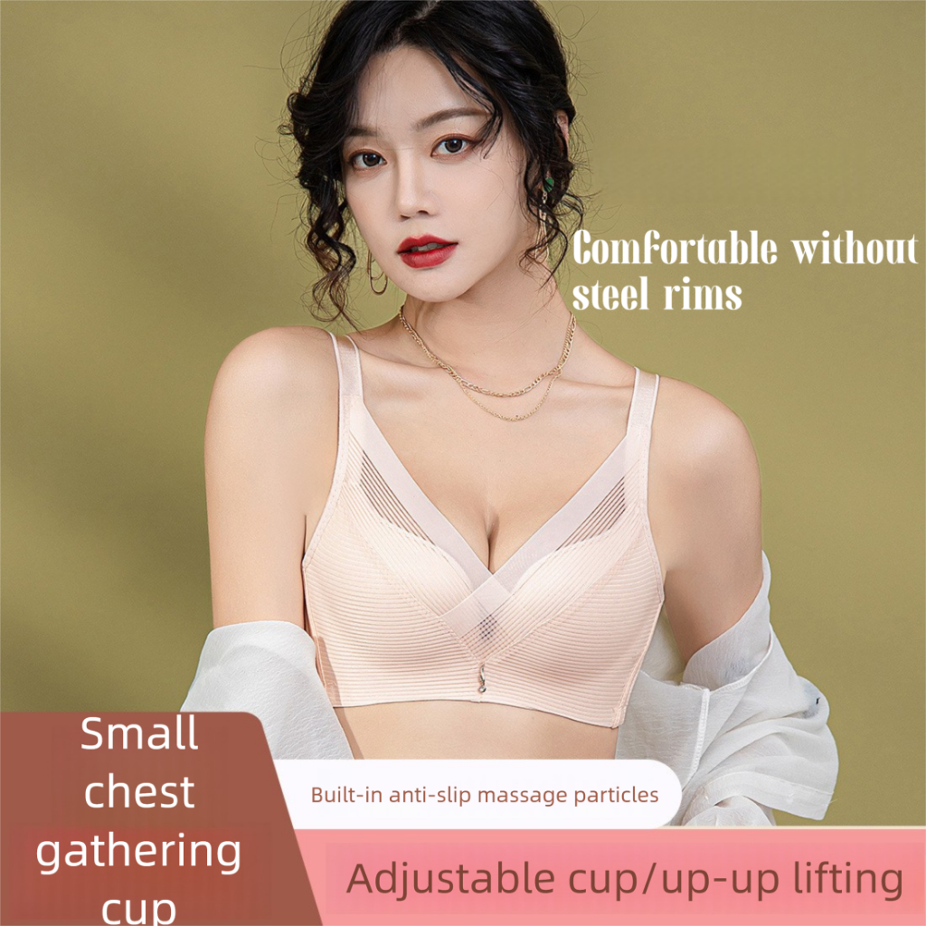 Sexy Wireless Push-Up Bra - Lace Thick Cups for Small Breasts Adjustable Fit sexy bra lace bra bra adjustable bra plus size 4 hook bra push up span tebal bra wireless thin bra big bra small chest bra bra cup c underwear for women 蕾丝 无钢圈内衣 bra perempuan