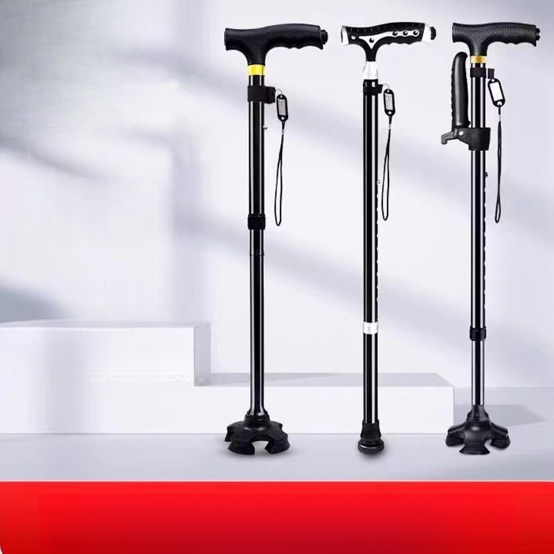 Elderly Crutches Shock-resistant Crutches Big Four-legged Cane、walking aid、walking cane、tongkat orang tua、tongkat lipat、tongkat 4 kaki、Foldable walking stick for elderly、tongkat kaki 4、拐杖椅子- ***