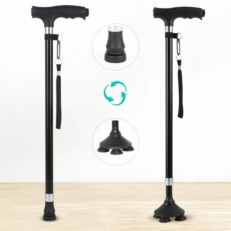 Elderly Crutches Shock-resistant Crutches Big Four-legged Cane、walking aid、walking cane、tongkat orang tua、tongkat lipat、tongkat 4 kaki、Foldable walking stick for elderly、tongkat kaki 4、拐杖椅子 * && *
