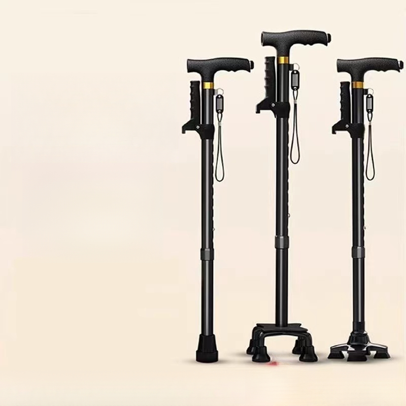 Elderly Crutches Shock-resistant Crutches Big Four-legged Cane、walking aid、walking cane、tongkat orang tua、tongkat lipat、tongkat 4 kaki、Foldable walking stick for elderly、tongkat kaki 4、拐杖椅子- &&&