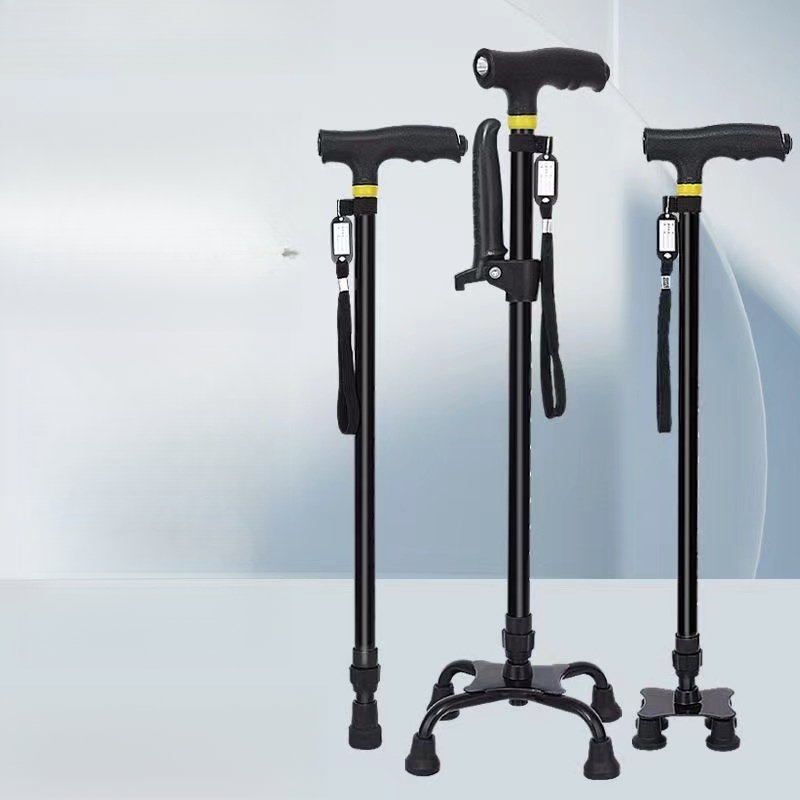 Elderly Crutches Shock-resistant Crutches Big Four-legged Cane、walking aid、walking cane、tongkat orang tua、tongkat lipat、tongkat 4 kaki、Foldable walking stick for elderly、tongkat kaki 4、拐杖椅子 & - * &
