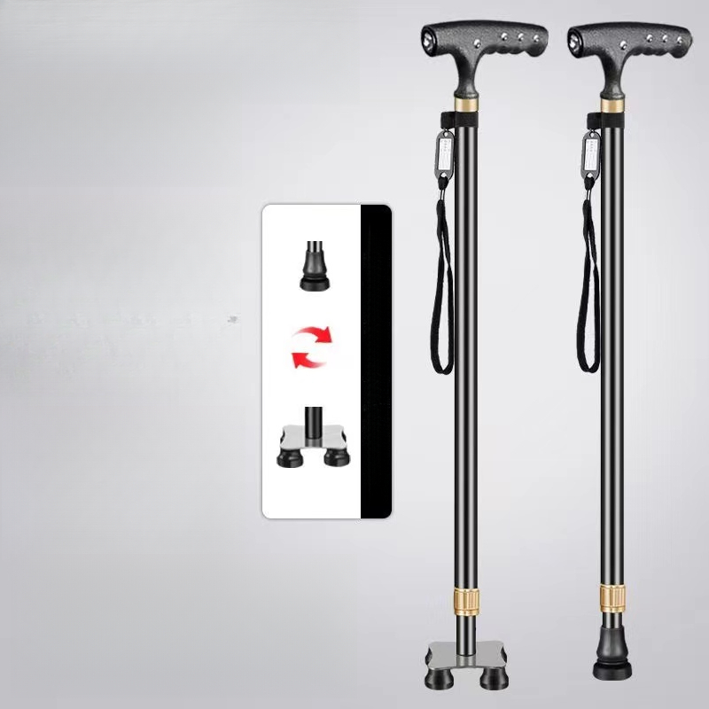 Elderly Crutches Shock-resistant Crutches Big Four-legged Cane、walking aid、walking cane、tongkat orang tua、tongkat lipat、tongkat 4 kaki、Foldable walking stick for elderly、tongkat kaki 4、拐杖椅子- ***