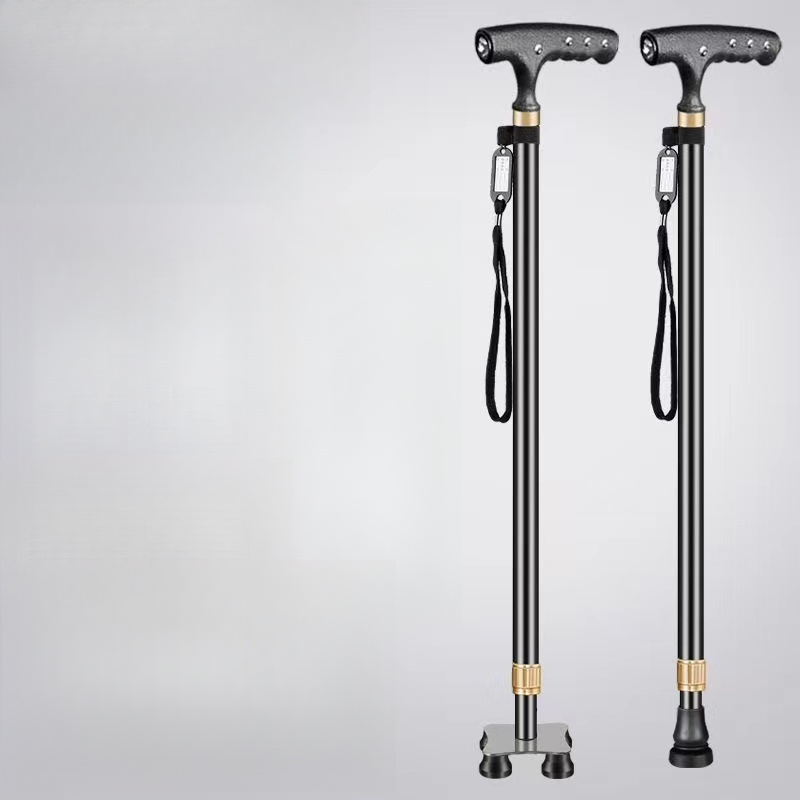 Elderly Crutches Shock-resistant Crutches Big Four-legged Cane、walking aid、walking cane、tongkat orang tua、tongkat lipat、tongkat 4 kaki、Foldable walking stick for elderly、tongkat kaki 4、拐杖椅子 &&- *
