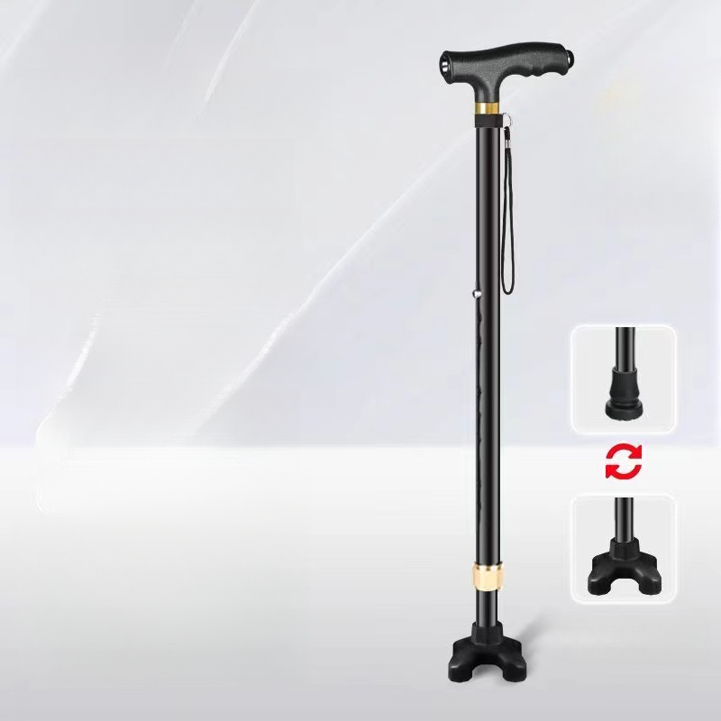 Elderly Crutches Shock-resistant Crutches Big Four-legged Cane、walking aid、walking cane、tongkat orang tua、tongkat lipat、tongkat 4 kaki、Foldable walking stick for elderly、tongkat kaki 4、拐杖椅子- *- *