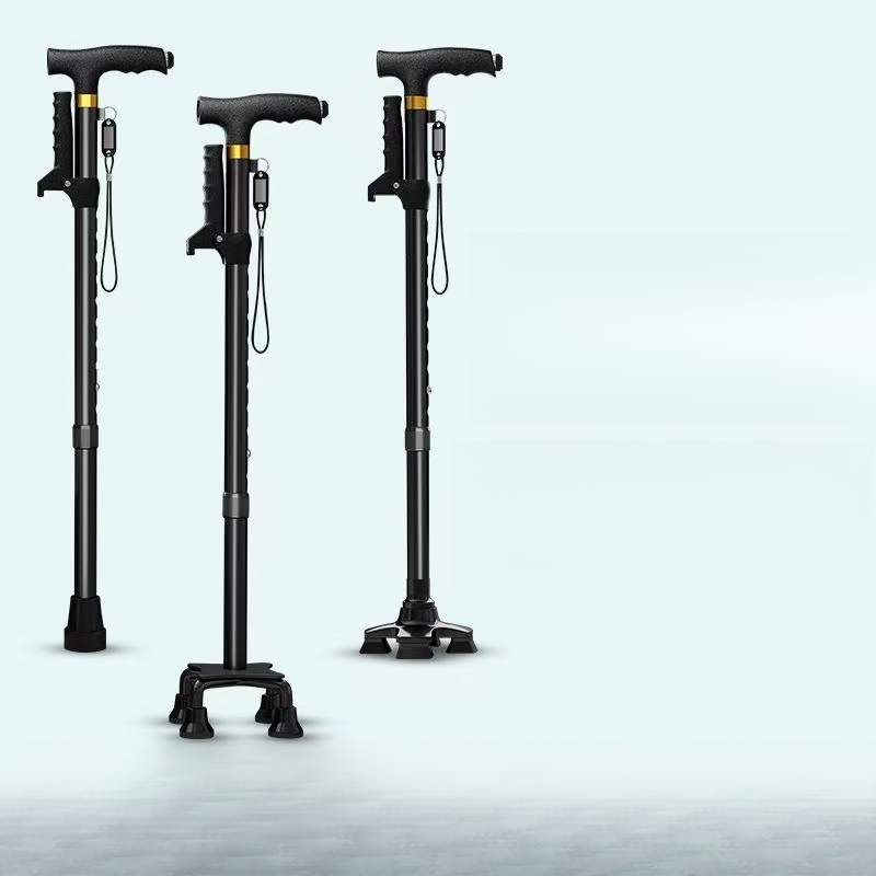Elderly Crutches Shock-resistant Crutches Big Four-legged Cane、walking aid、walking cane、tongkat orang tua、tongkat lipat、tongkat 4 kaki、Foldable walking stick for elderly、tongkat kaki 4、拐杖椅子- *--