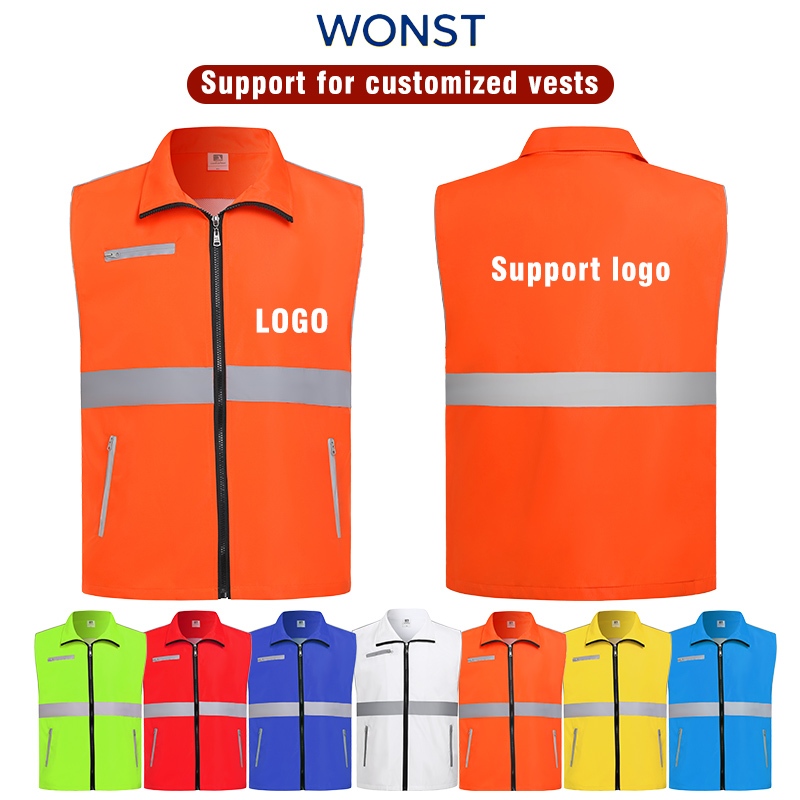 Volunteer Reflective Vest Safety Vest Volunteer Charity Workwear Reflective Clothing Customized logo