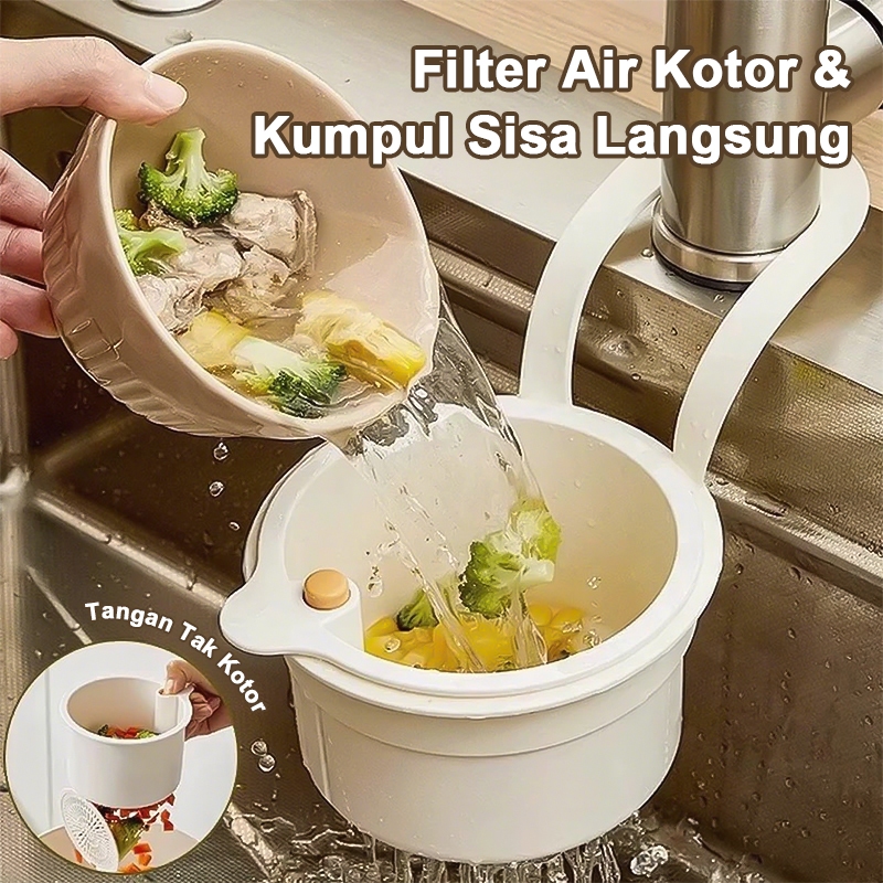 Multifunctional Detachable Sink Strainer Basket with Openable Bottom Cover, Quick-Draining Fruit & Vegetable Wash Filter Rack for Kitchen Accessories