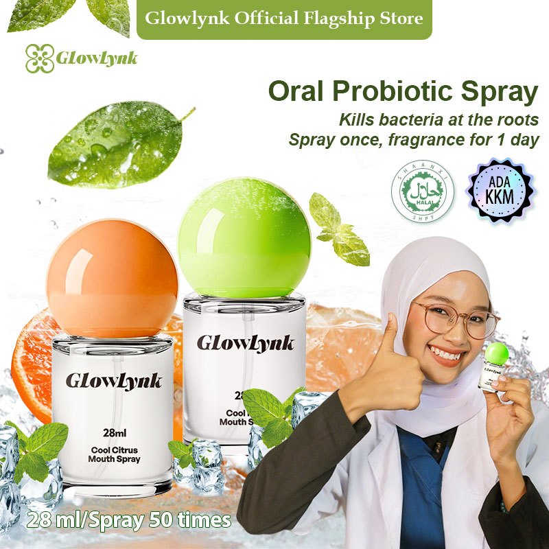 GlowLynk Oral Spray Mouth Freshener Mouthwash 口腔清新剂 口氣 清新 噴霧 漱口 Pewangi Mulut Nafas Berbau Halal