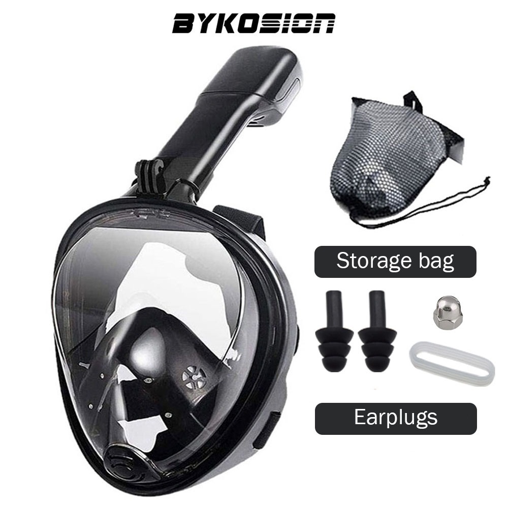 BYKOSION Full Face Swimming Goggles Anti Leak Easy Breathing Diving Mask Snorkeling Goggles For Adults Kids