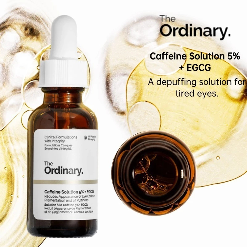 The Ordinary Caffeine Eye Serum For Face Eyebags Remover Dark Circles Anti Aging Skin Care d30ml