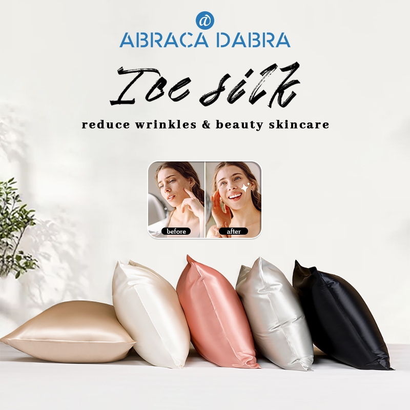 Abraca Dabra Satin Soft Silk Pillowcase - 16 Colour (1 Pc/48 x 74cm)