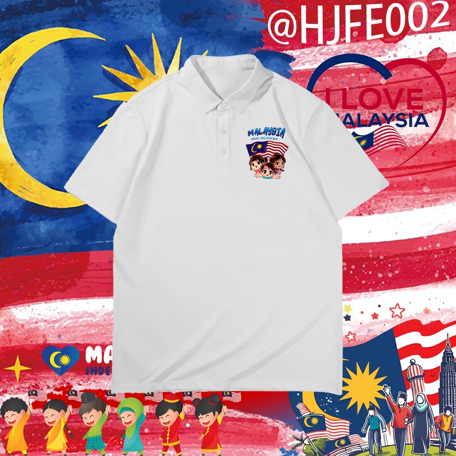 2025 MERDEKA MALAYSIA Polo Shirt National Day polo tee Men Women Unisex Baju Lelaki Wanita Perempuan Summer Men&Women Short Sleeve T-Shirt#P021
