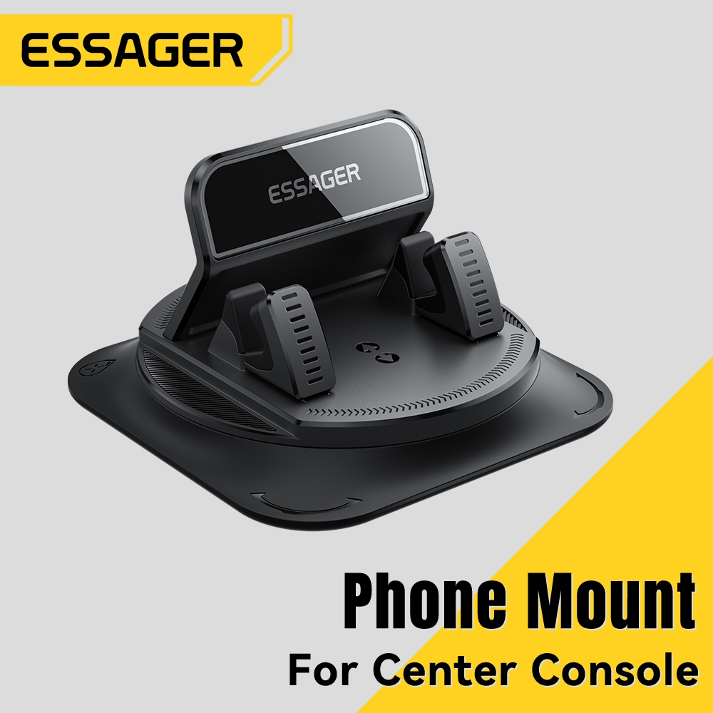 Essager Center Console Car Phone Holder 360° Rotation Stand Nano Primer leaves No Trace