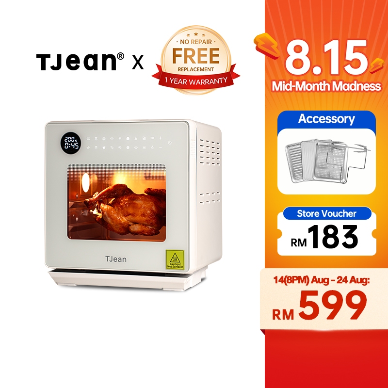 TJean Steam Oven Multifunctional Household Steam Air fryer Oven Steamer ST102（18L）