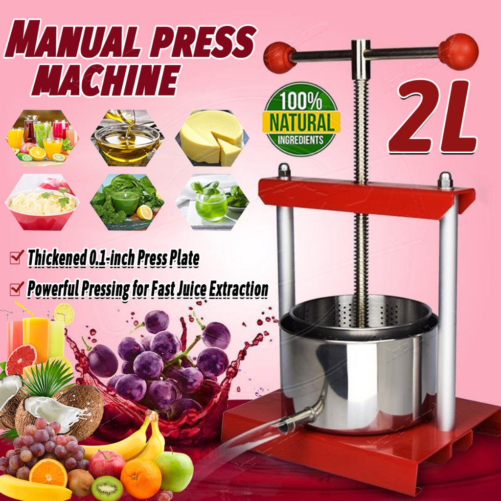 2L Mesin Mini Pemerah Santan Kelapa Multipurpose Portable Manual Juice Coconut Milk Press Machine almond nut milk Home Use