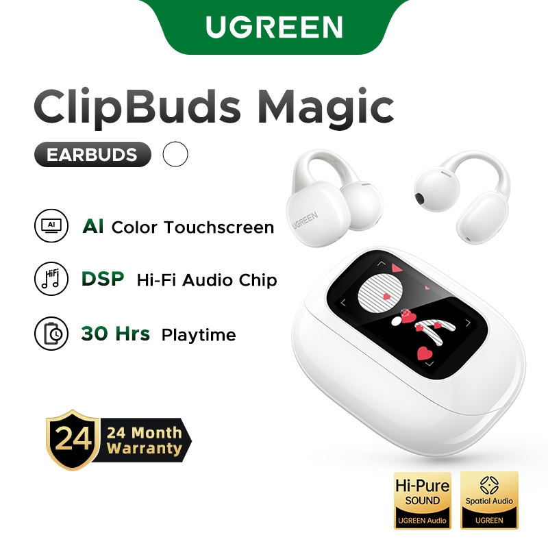 UGREEN ClipBuds Magic Hi-Res Bluetooth Headset Wireless Touch Screen Sports Suitable for Apple Huawei Xiaomi