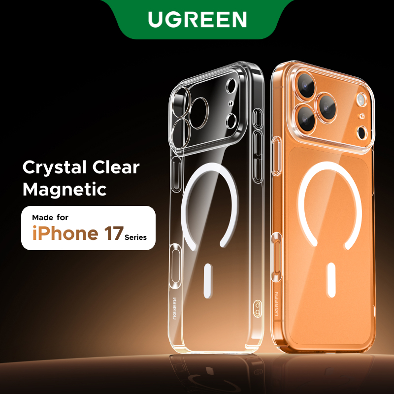 UGREEN Anti-Yellowing Magnetic Transparent Phone Case for For iPhone 17 Pro Max/For iPhone 17 Pro/iPhone 17 Air