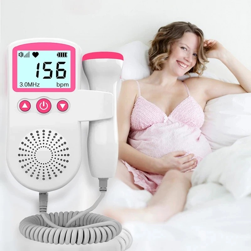 【Free Battery】【Instock locally】【COD】3MHz Ultrasound Baby Heart Rate Detector Pregnant Ultrasonic Baby Heartbeat Monitor Fetal Monitor Doppler Stethoscope For Pregna