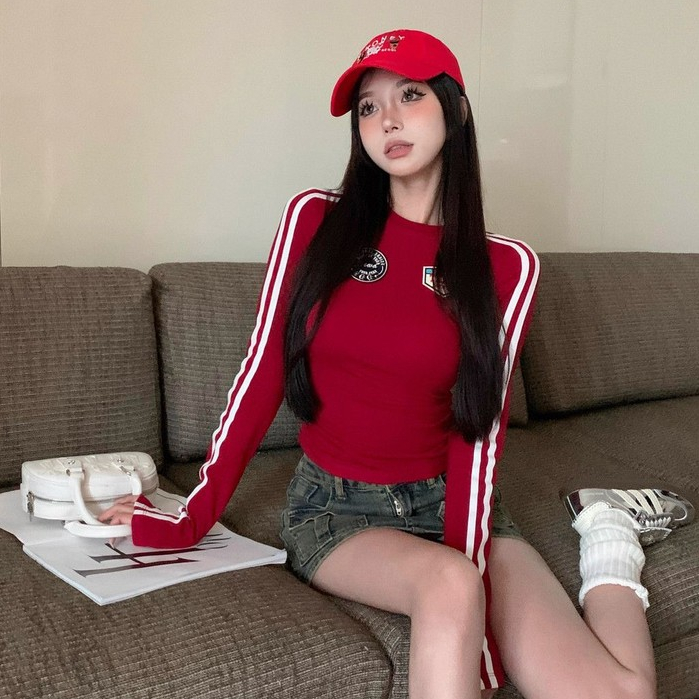 【WJZ】New year Women's Pure Cotton Printed Slim-fit Long-Sleeved T-Shirt【PDD60】