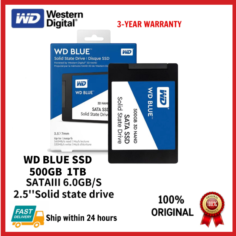 【Local Sale】Western Digital Blue hard drive500GB/1TB Internal SATA3 2.5" SSD Solidstate drives 6.0Gb/s