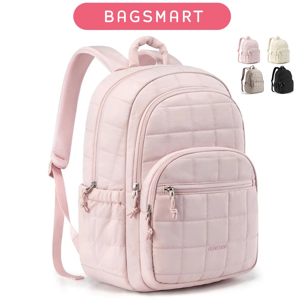 BAGSMART 15.6 Inch Laptop Backpack Waterproof Travel Backpack School College Bag Unisex Work Daypack