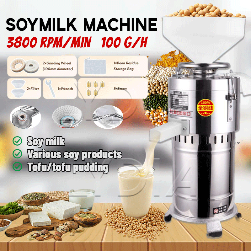 Commercial Soymilk Machine️️ pembuat susu soya Slurry separation refiner FDM-Z100 Soya Bean Grinder Mesin Kacang Soya Mesin Soy milk Machine Tauhu