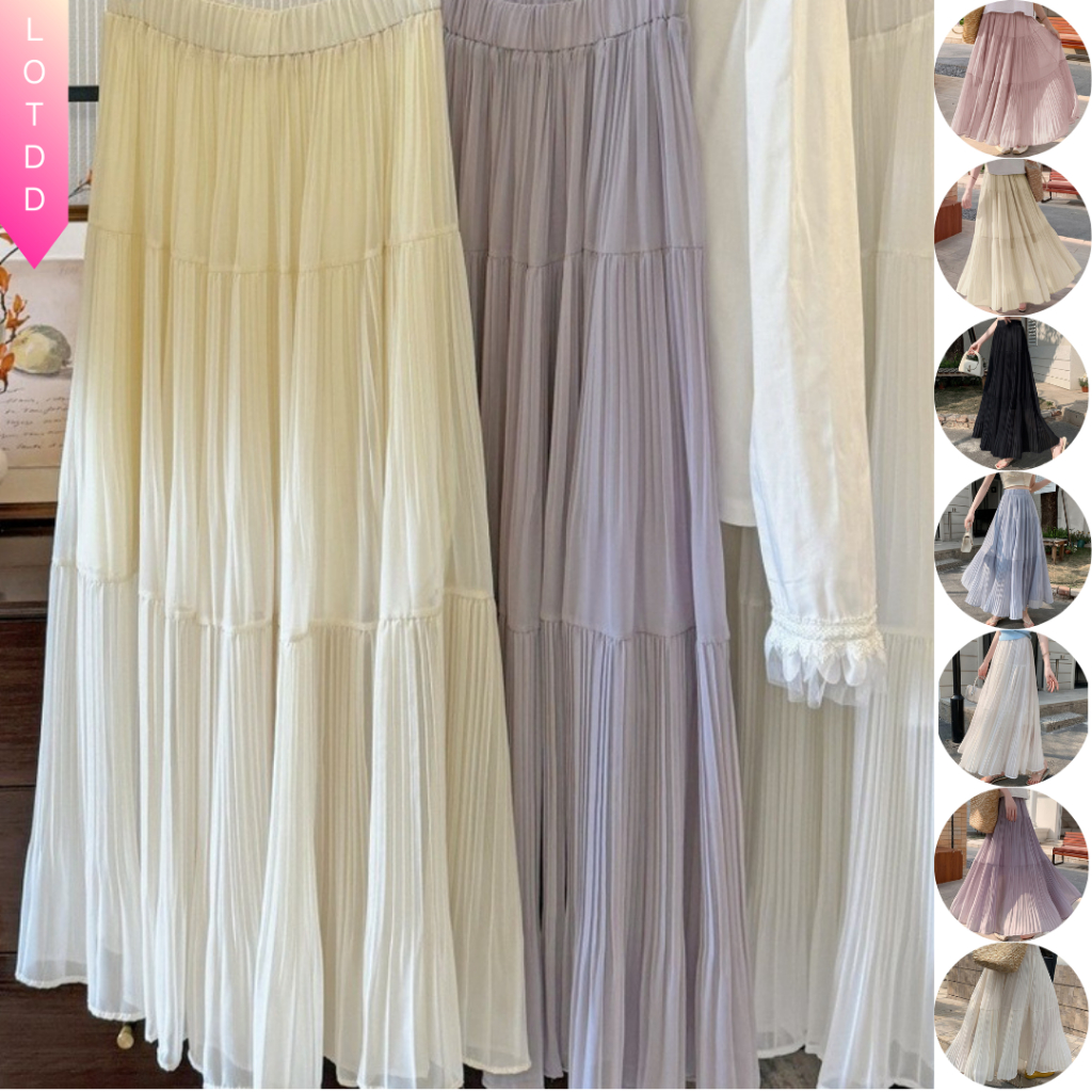 ?LOTDD? [ready stock in Malaysia] Loose Skirt Women A- Line Dress All-Match Tutu Women