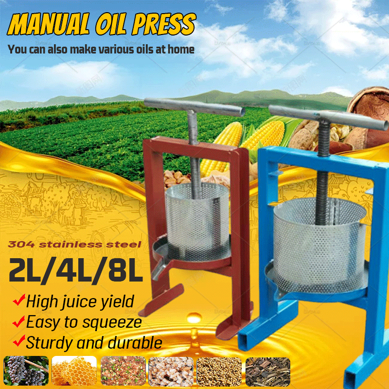 8L Manual oil press machine stainless steel press commercial oil manual Coconut Milk Press, Coconut Milk Juicer, Coconut Milk Squeezer/ Mesin Memerah Santan Manual Mi