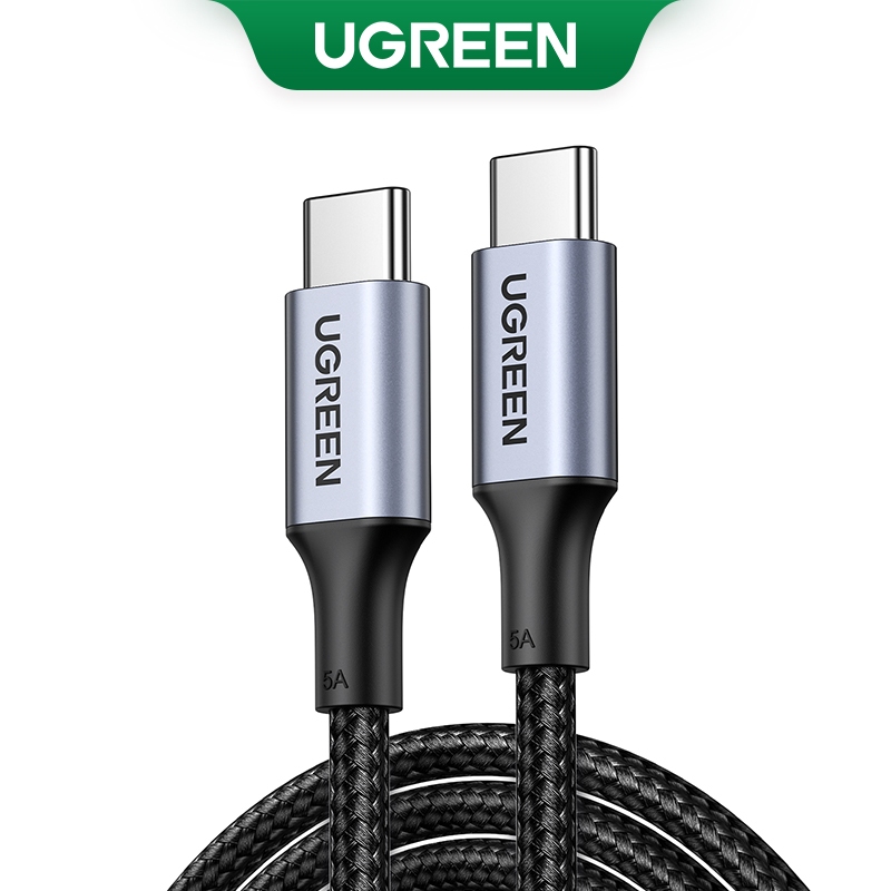 UGREEN PD100W Fast Charging Tpye C Cable Nylon Bradied USB C to USB C Cable compatible for iPhone 16/15 Samsung S21/Macbook 13/latops