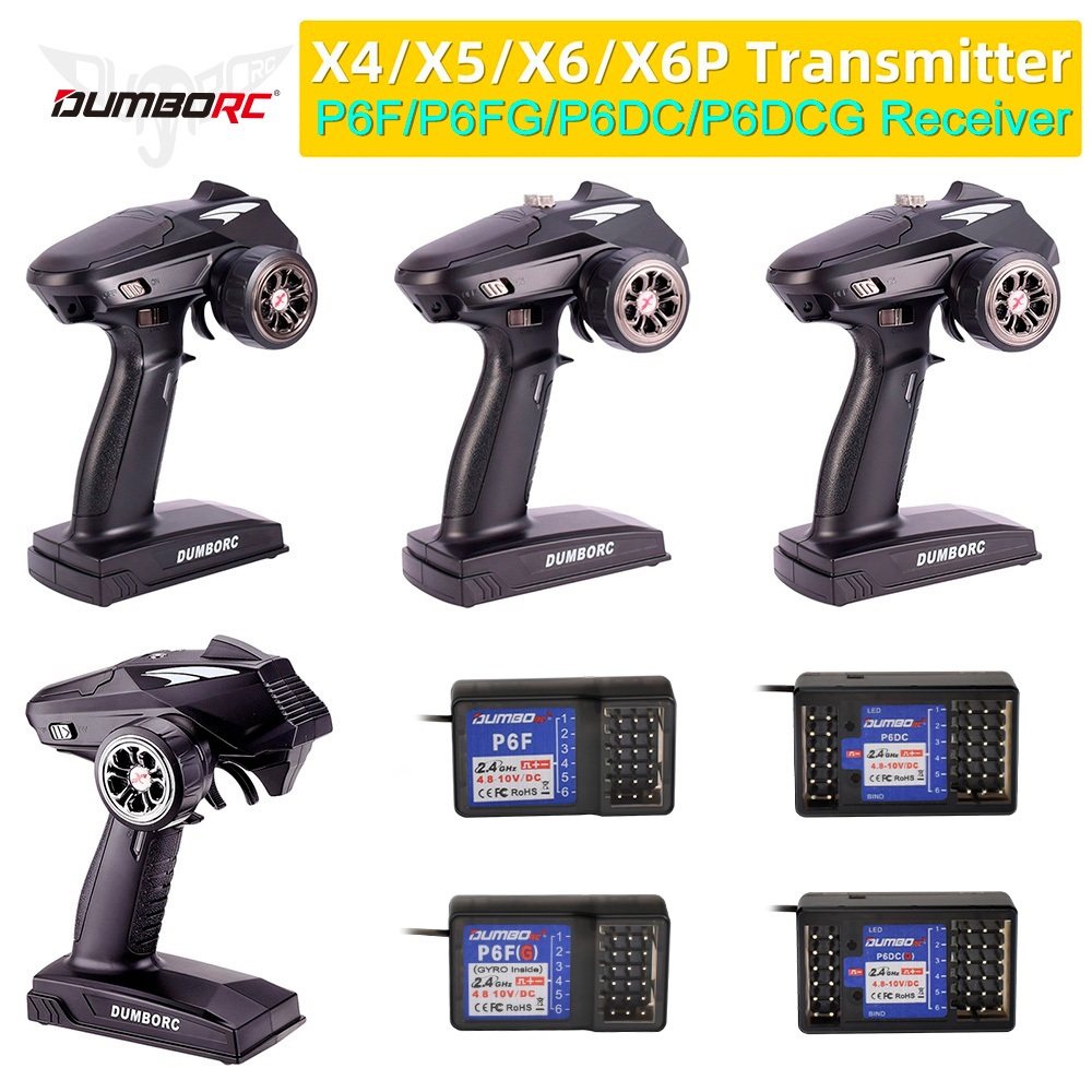 DUMBORC X6P 6CH 2.4G RC Radio Controller Transmitter P6DCG gyro Receiver for RC Car Boat Tank Support DIY