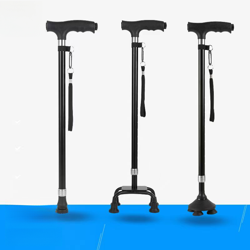 Elderly Crutches Shock-resistant Crutches Big Four-legged Cane、walking aid、walking cane、tongkat orang tua、tongkat lipat、tongkat 4 kaki、Foldable walking stick for elderly、tongkat kaki 4、拐杖椅子- &- *