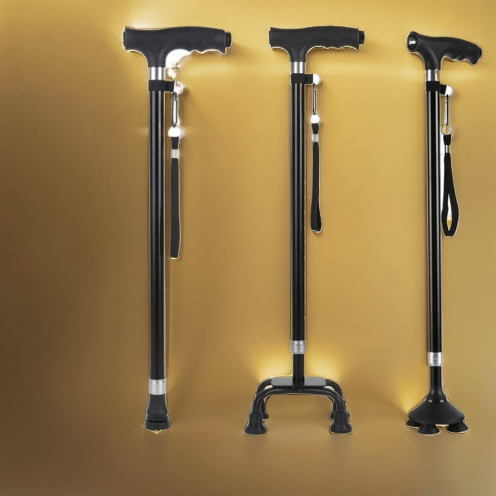 Elderly Crutches Shock-resistant Crutches Big Four-legged Cane、walking aid、walking cane、tongkat orang tua、tongkat lipat、 4 kaki、Foldable walking stick for elderly、tongkat kaki 4、拐杖椅子- *-- * &-- &&&- *