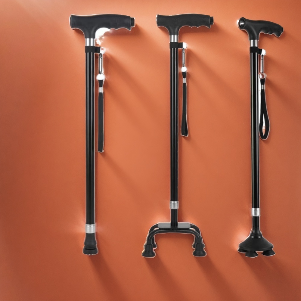 Elderly Crutches Shock-resistant Crutches Big Four-legged Cane、walking aid、walking cane、tongkat orang tua、tongkat lipat、tongkat 4 kaki、Foldable walking stick for elderly、tongkat kaki 4、拐杖椅子- *-- * &-- &&& *