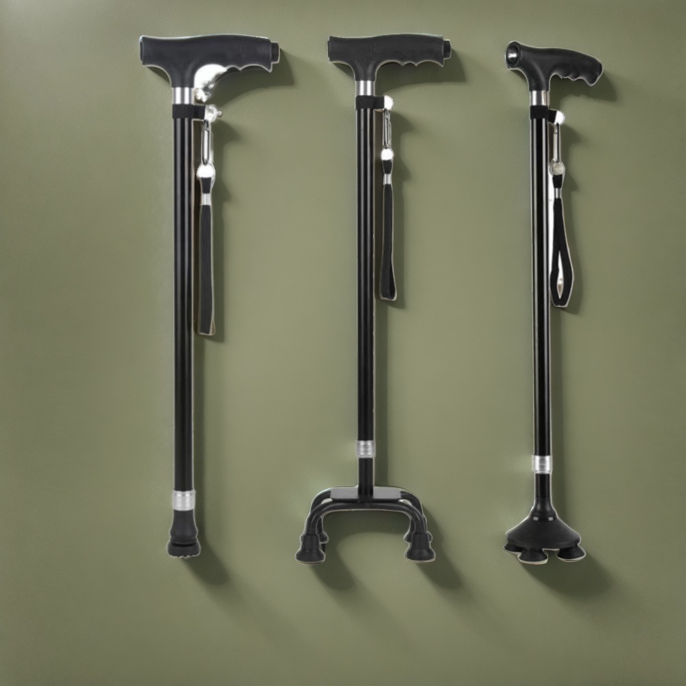 Elderly Crutches Shock-resistant Crutches Big Four-legged Cane、walking aid、walking cane、tongkat orang tua、tongkat lipat、 4 kaki、Foldable walking stick for elderly、tongkat kaki 4、拐杖椅子- *-- * &-----*