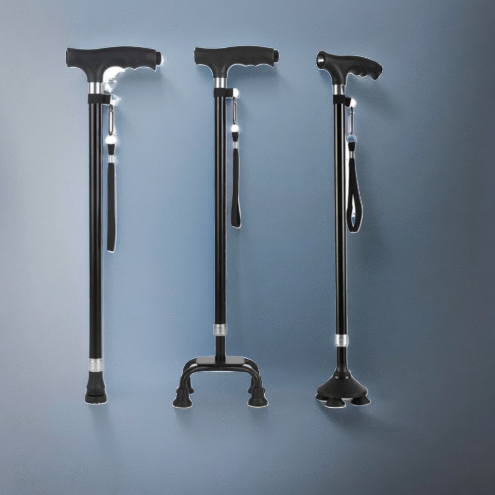 Elderly Crutches Shock-resistant Crutches Big Four-legged Cane、walking aid、walking cane、tongkat orang tua、tongkat lipat、tongkat 4 kaki、Foldable walking stick for elderly、tongkat kaki 4、拐杖椅子- *-- * &-- & * &&