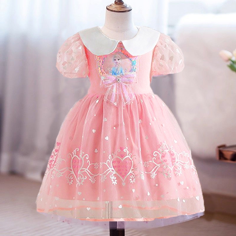 Girls Dress Kids Frozen Dresses Elsa Princess Skirt cotton Children party dress Girl Fashion